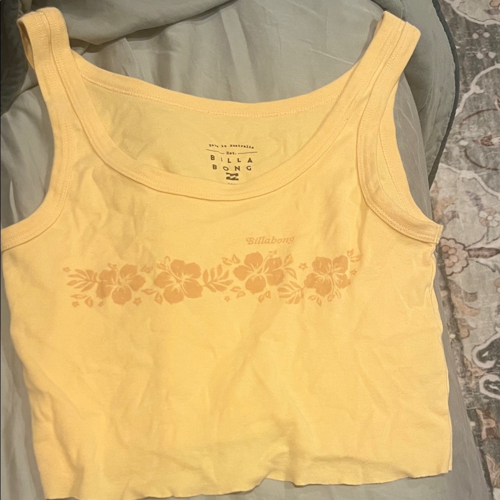 Billabong Yellow Floral Tank Top